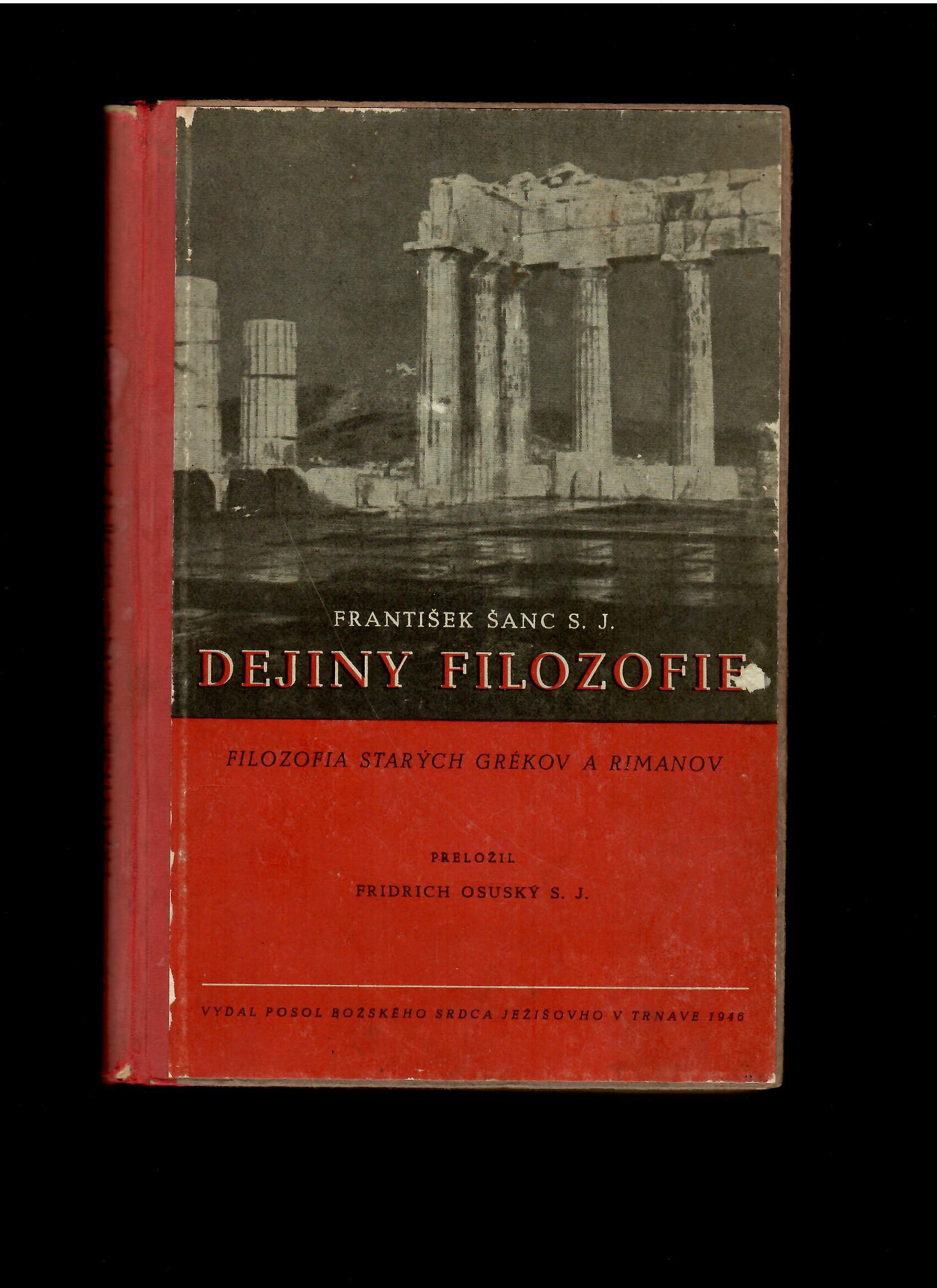 František Šanc: Dejiny filozofie /1946/