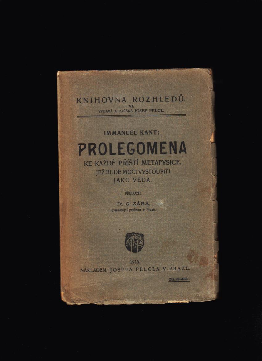 Immanuel Kant: Prolegomena /1916/