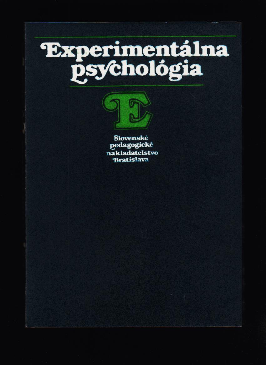 Július Boroš a kolektív: Experimentálna psychológia