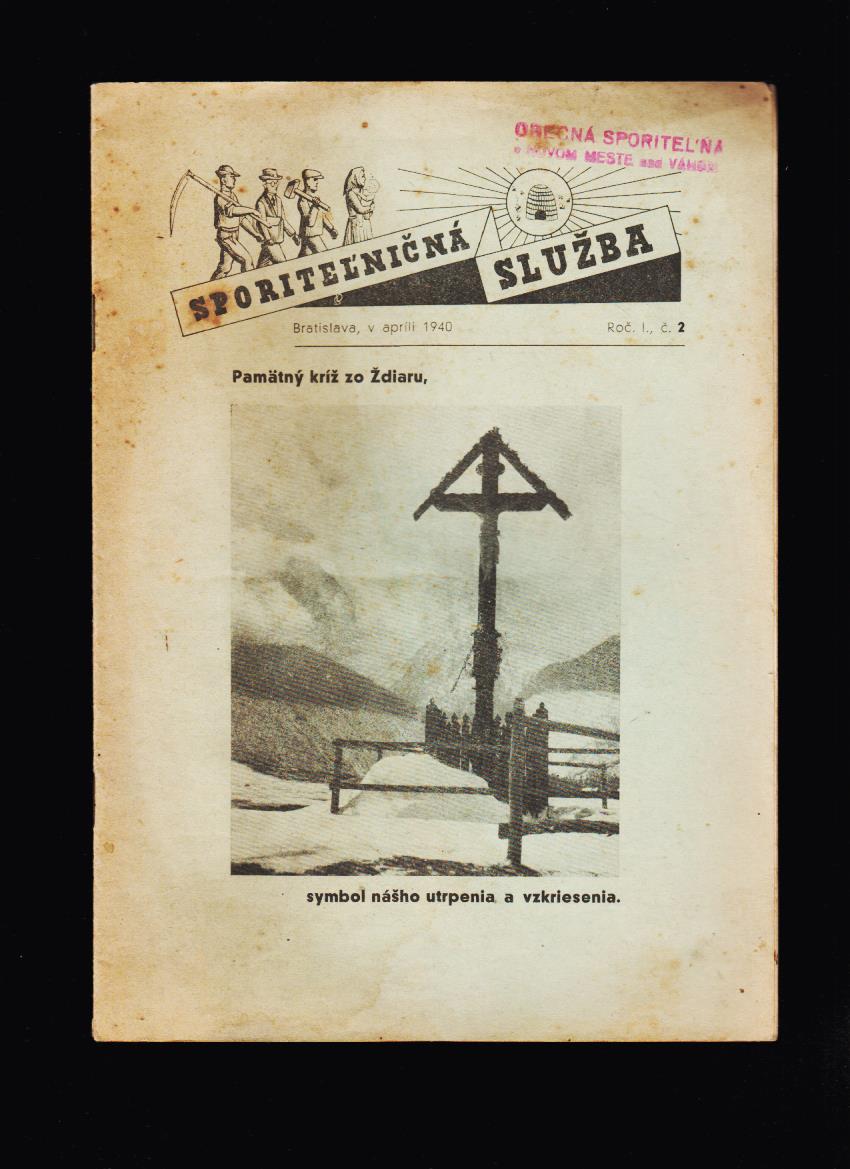 Časopis Sporiteľničná služba č. 2/1940