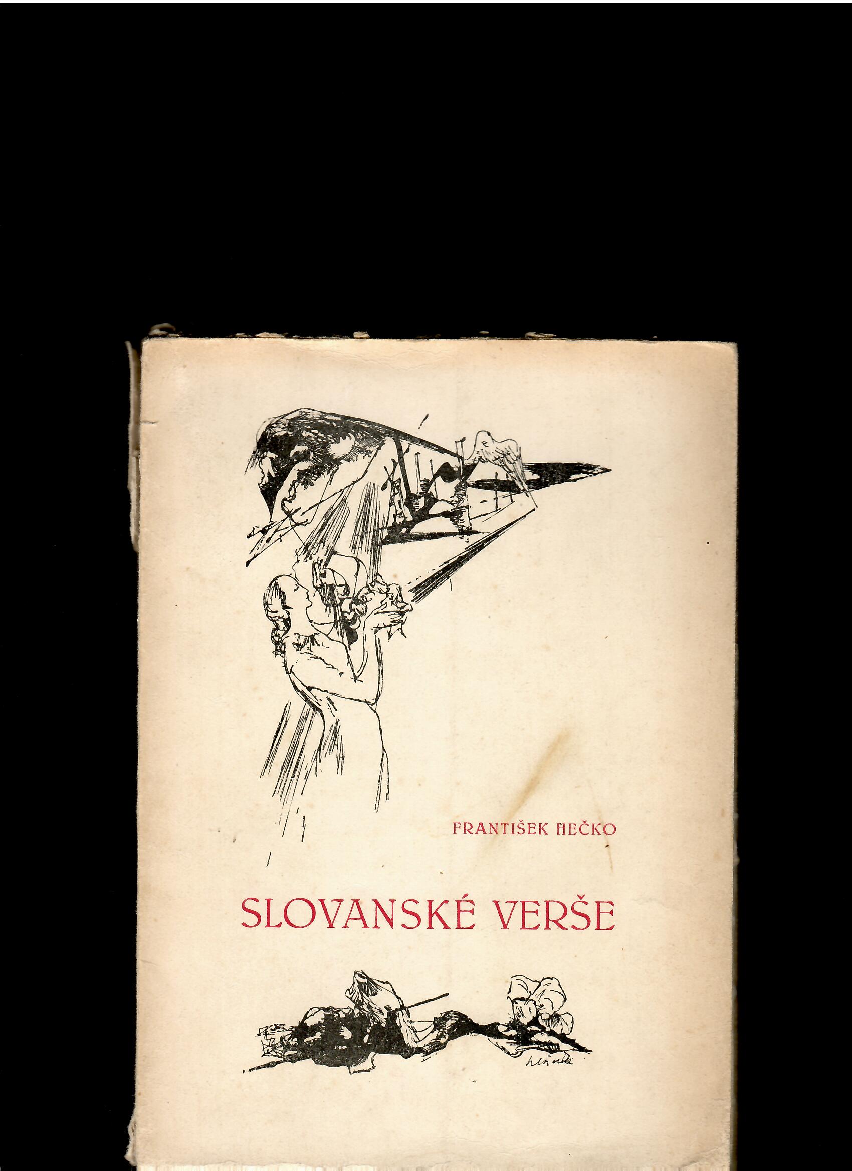 František Hečko: Slovanské verše /1946, il. Vincent Hložník/