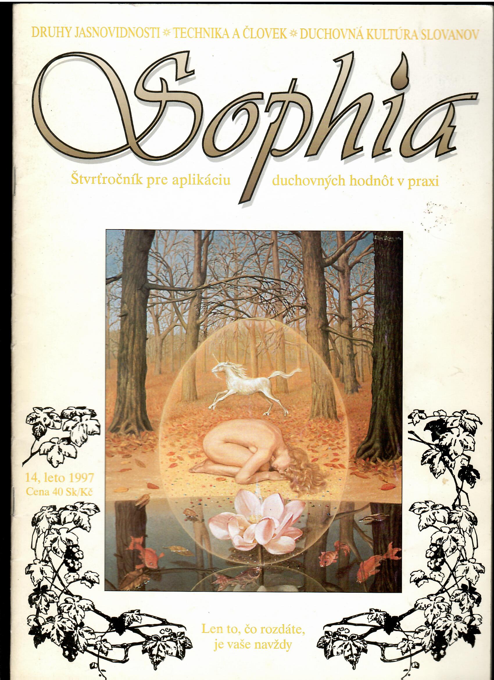 Emil Páleš (ed.): Sophia /1997, číslo 14, leto/