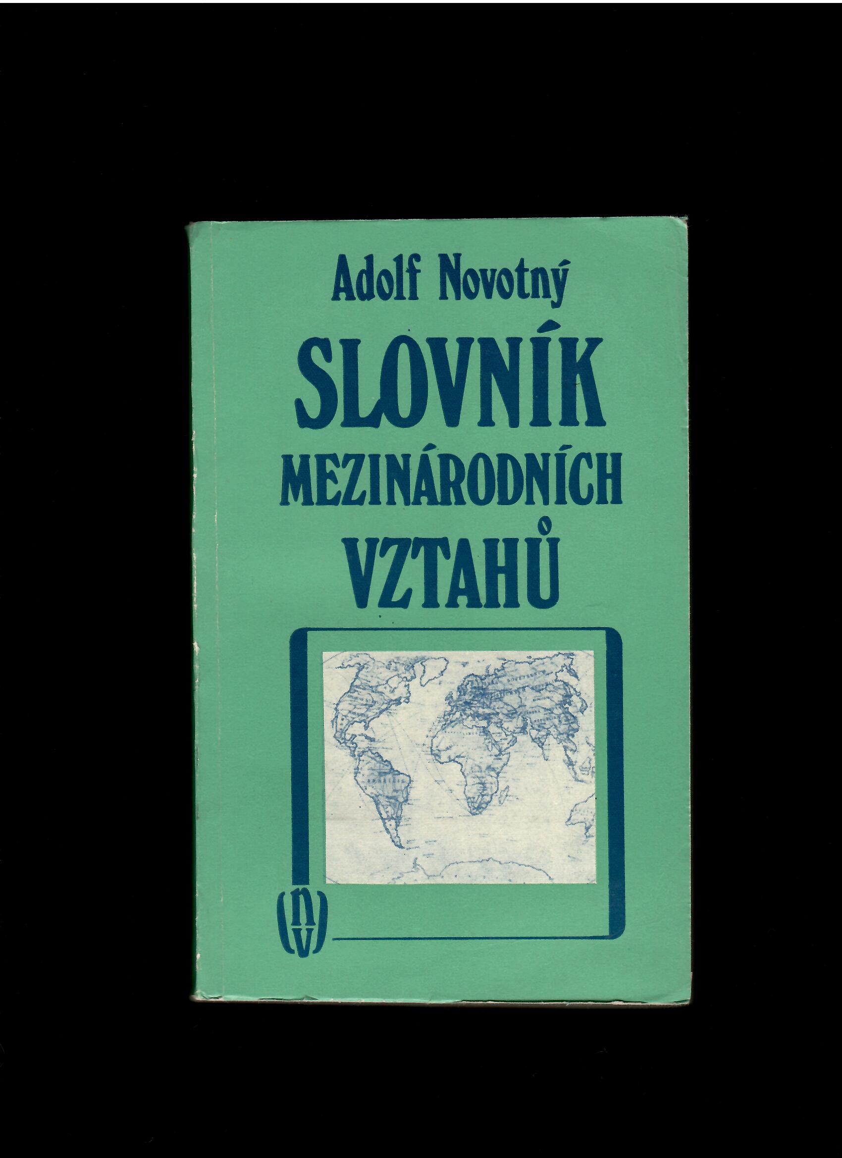 Adolf Novotný: Slovník mezinárodních vztahů