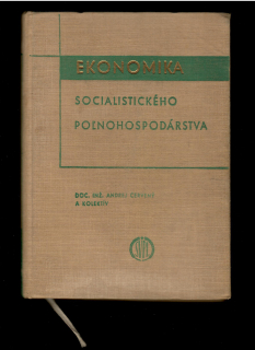 Andrej Červený: Ekonomika socialistického poľnohospodárstva /1961/