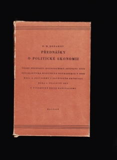 D. M. Konakov: Přednášky o politické ekonomii /4 knihy/