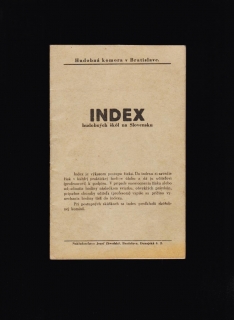 Index hudobných škôl na Slovensku /1947/