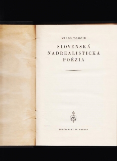 Miloš Tomčík: Slovenská nadrealistická poézia /1949/