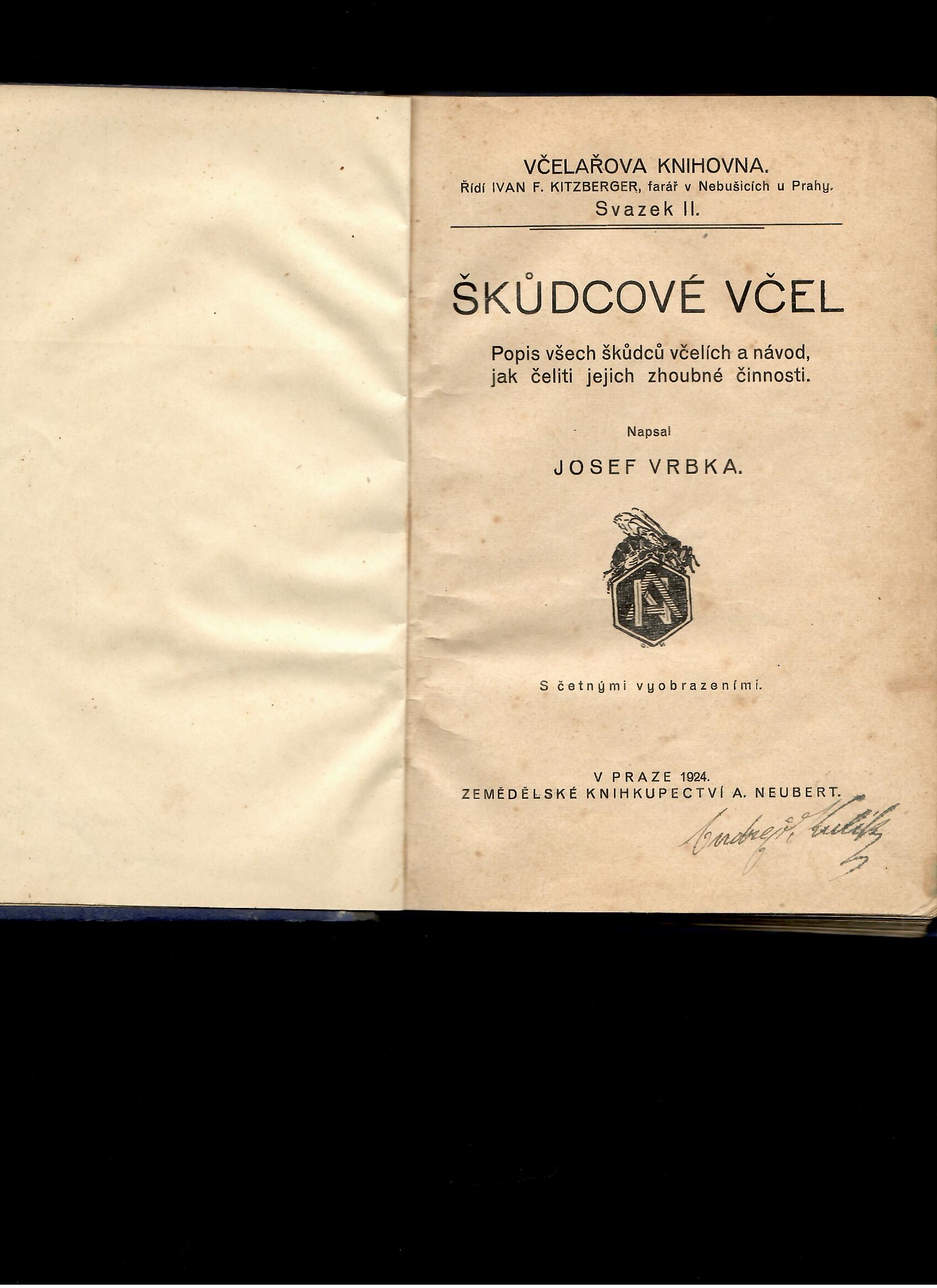Josef Vrbka: Škůdcové včel /1924/