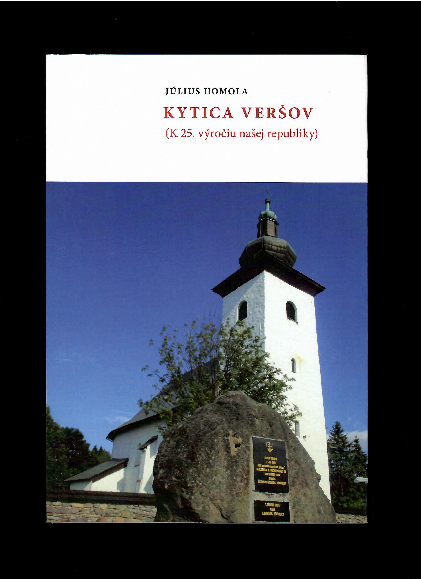 Július Homola: Kytica veršov /podpis autora/