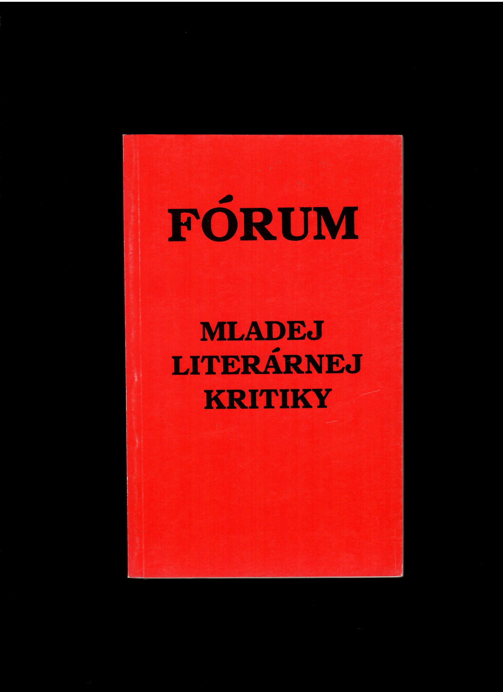 Adam Bžoch a kol.: Fórum mladej literárnej kritiky